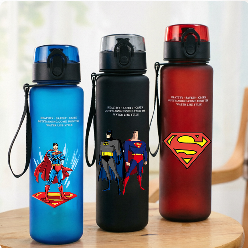 Reusable Bottle - 650ml Supermans Sports Water Bottle Women
