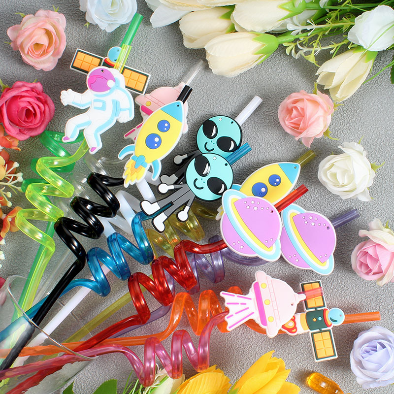 Reusable Straw - 12-pack of space-themed straws, reusable, perfect