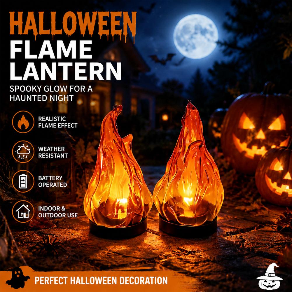 Solar Garden Light - Solar Flame Hanging Lantern Light IP65
