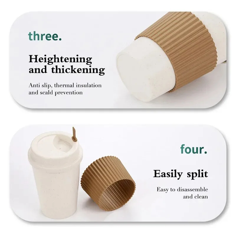 450ML Coffee Cups With Lids Wh - Reusable Straw recension och pris
