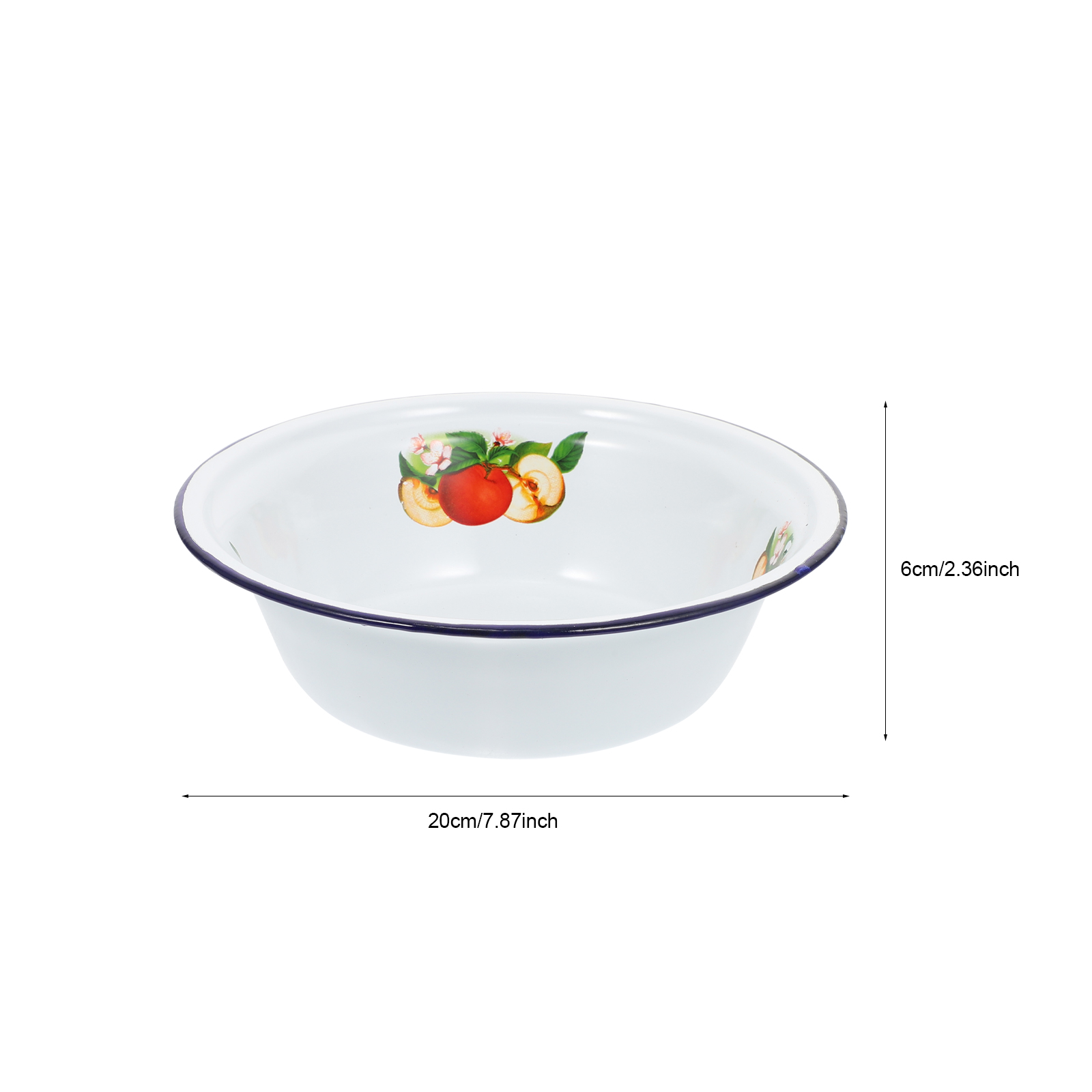 1pc Enamel Soup Bowl Vintage D - Bamboo Cutlery recension och pris