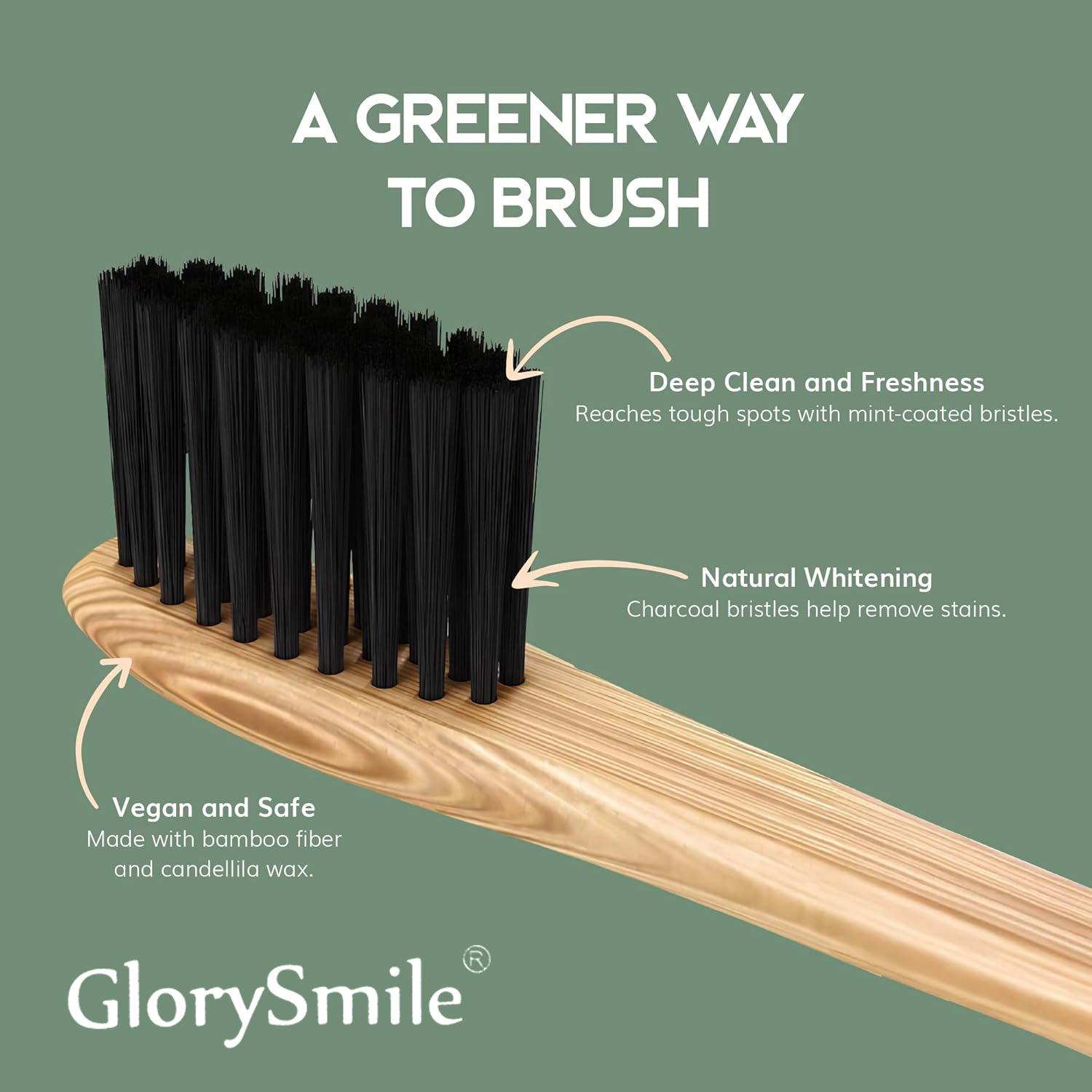 1/4 Pcs Bamboo Toothbrushes -  - Bamboo Toothbrush recension och pris