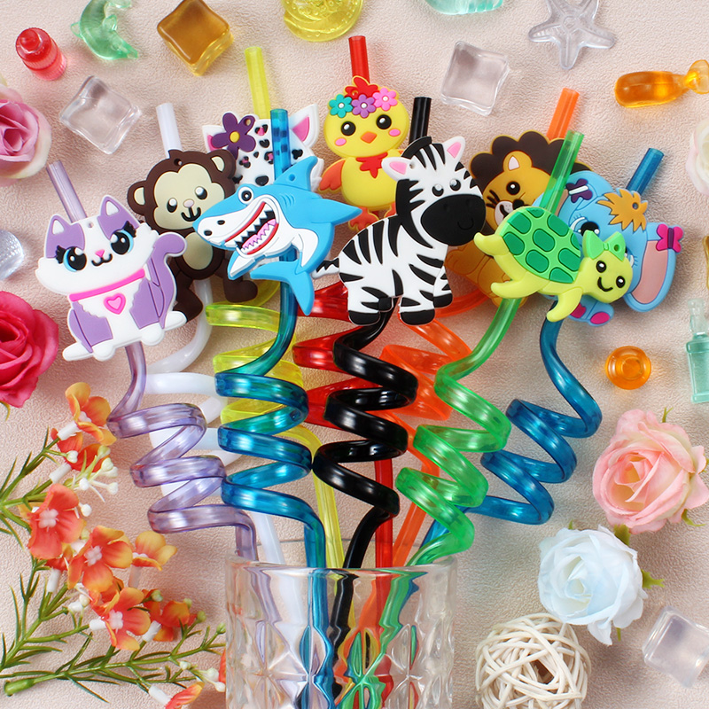6pcs Zoo-themed Straws  Reusab - Reusable Straw recension och pris
