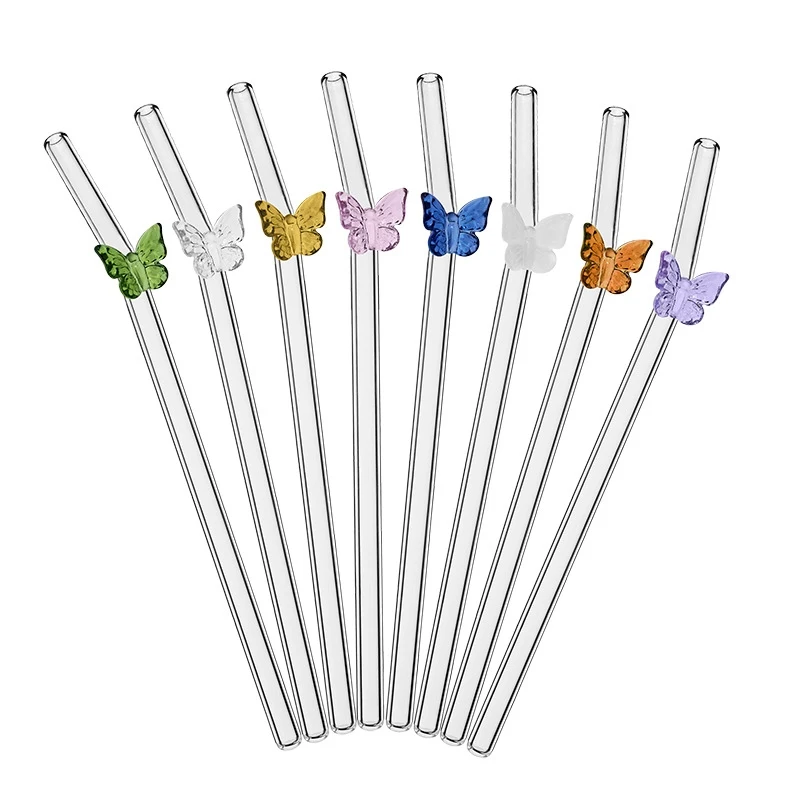 4Pcs Reusable Bow Glass Straws - Reusable Straw recension och pris