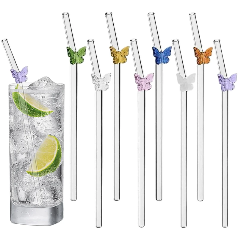 4Pcs Reusable Bow Glass Straws - Reusable Straw recension och pris