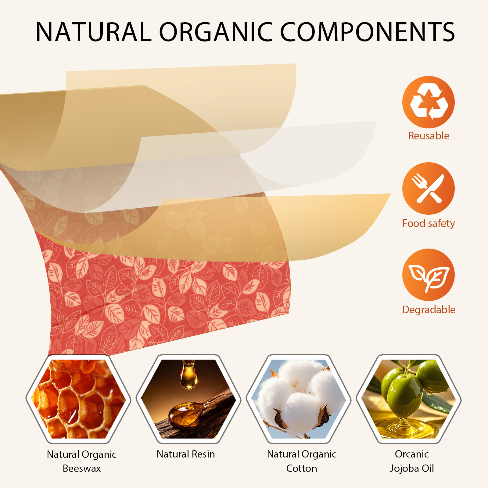 11Pcs Beeswax Food Wraps Organ - Beeswax Wrap recension och pris