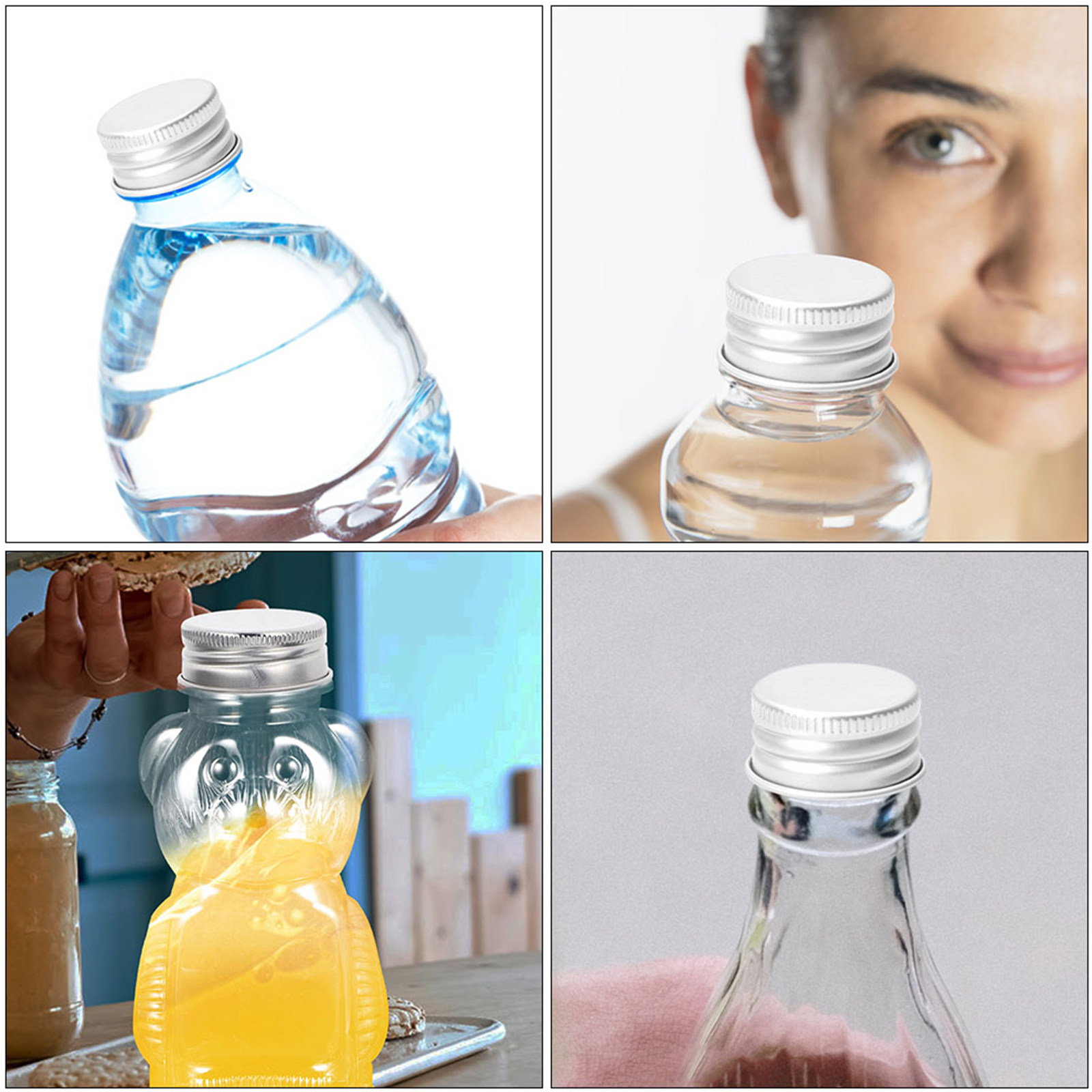 80Pcs Aluminum Screw Caps for  - Reusable Bottle recension och pris