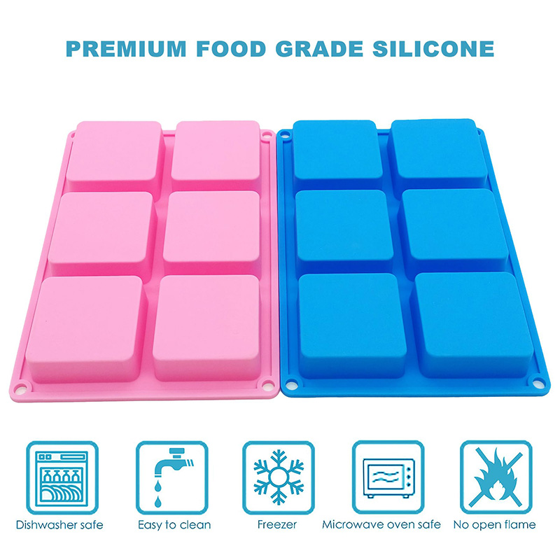 Square Soap Molds 6-Cavity Non - Eco Soap recension och pris