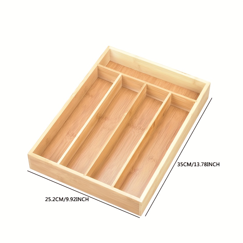Bamboo Kitchen Drawer Organize - Bamboo Cutlery recension och pris