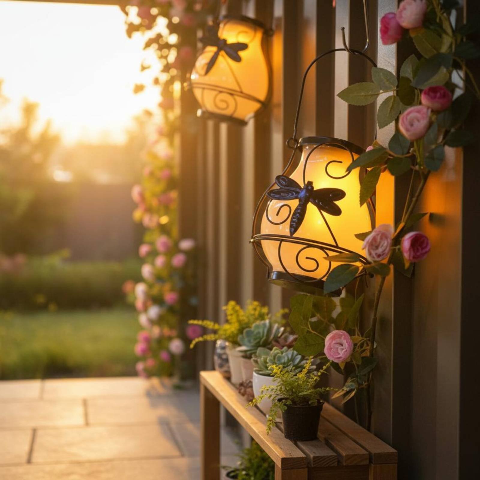 Solar Butterfly Lantern Waterp - Solar Garden Light recension och pris