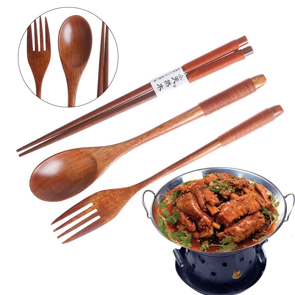 Japanese Style Cutlery Set Por - Bamboo Cutlery recension och pris