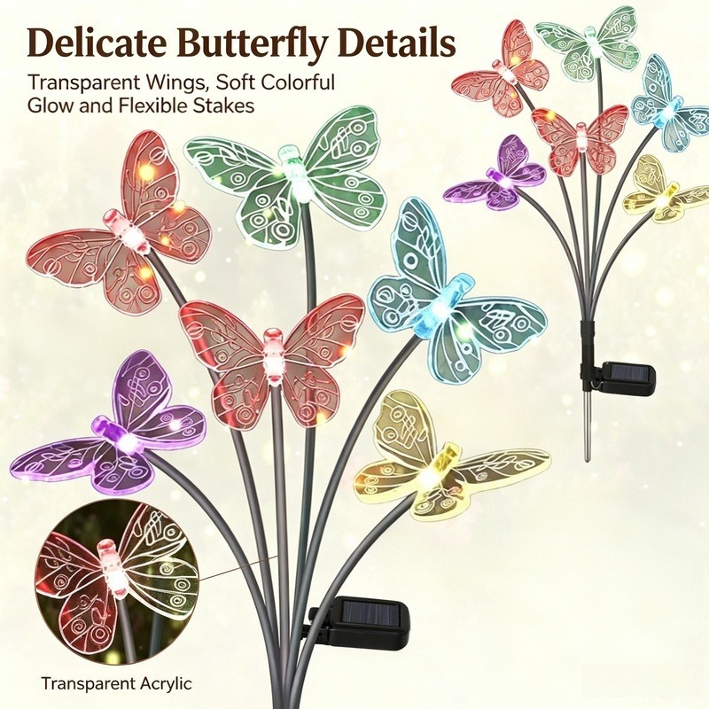 Solar Powered Butterfly Lights - Solar Garden Light recension och pris