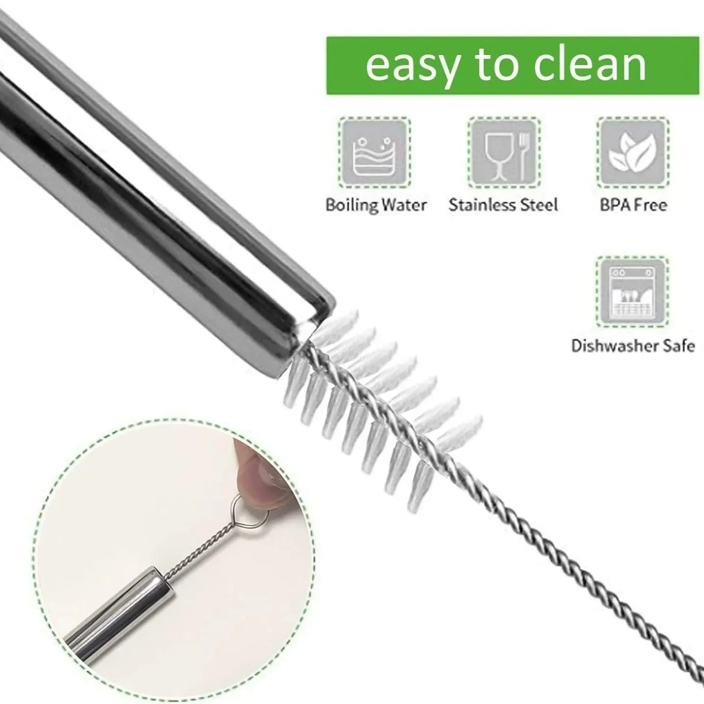 5/10Pcs Reusable Drinking Stra - Reusable Straw recension och pris