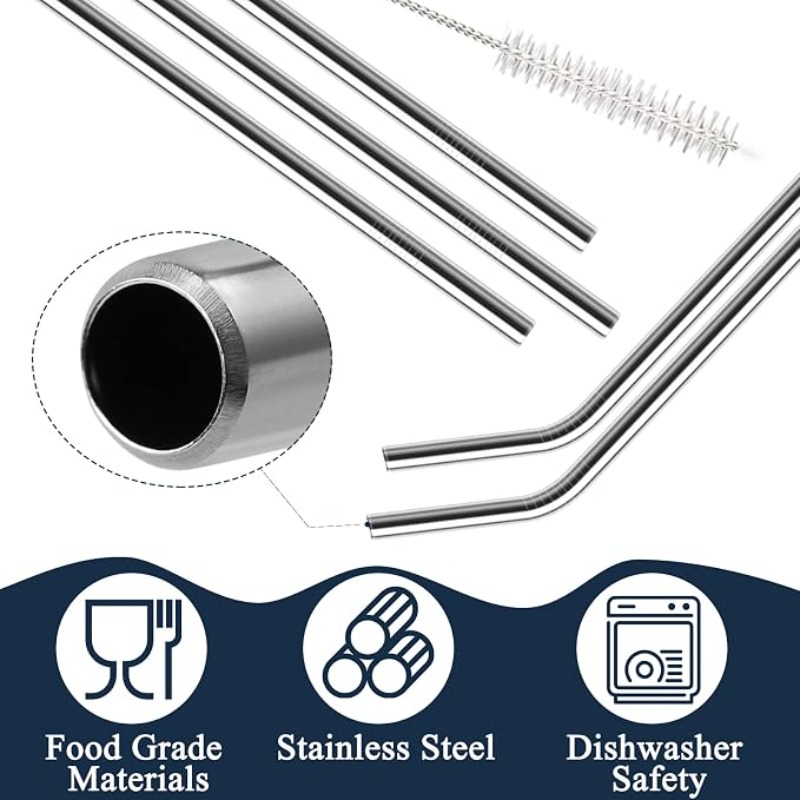 3pcs Reusable Stainless Steel  - Reusable Straw recension och pris