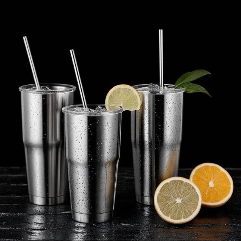 3pcs Reusable Stainless Steel  - Reusable Straw recension och pris