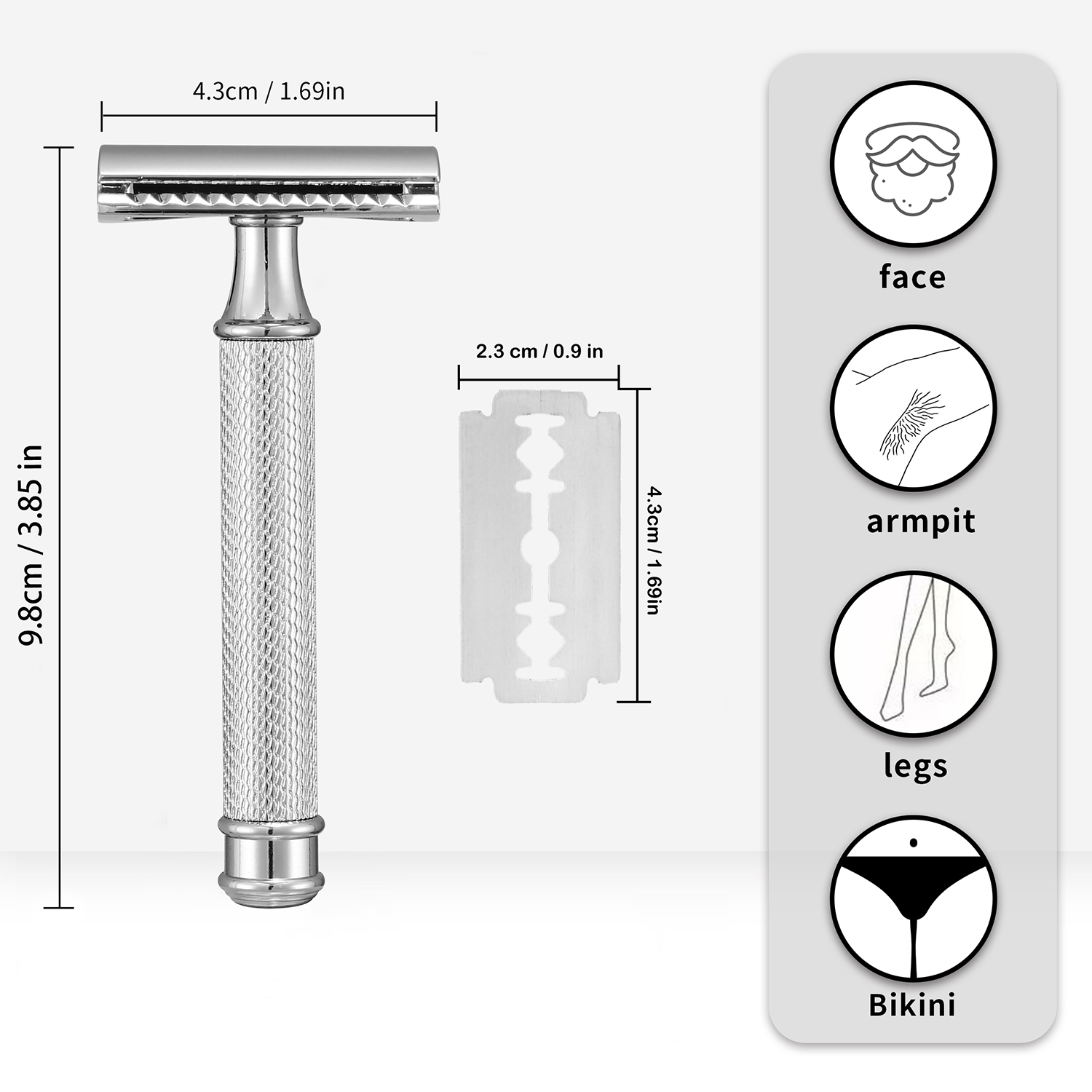 Premium Single Blade Safety Ra - Safety Razor Handle recension och pris