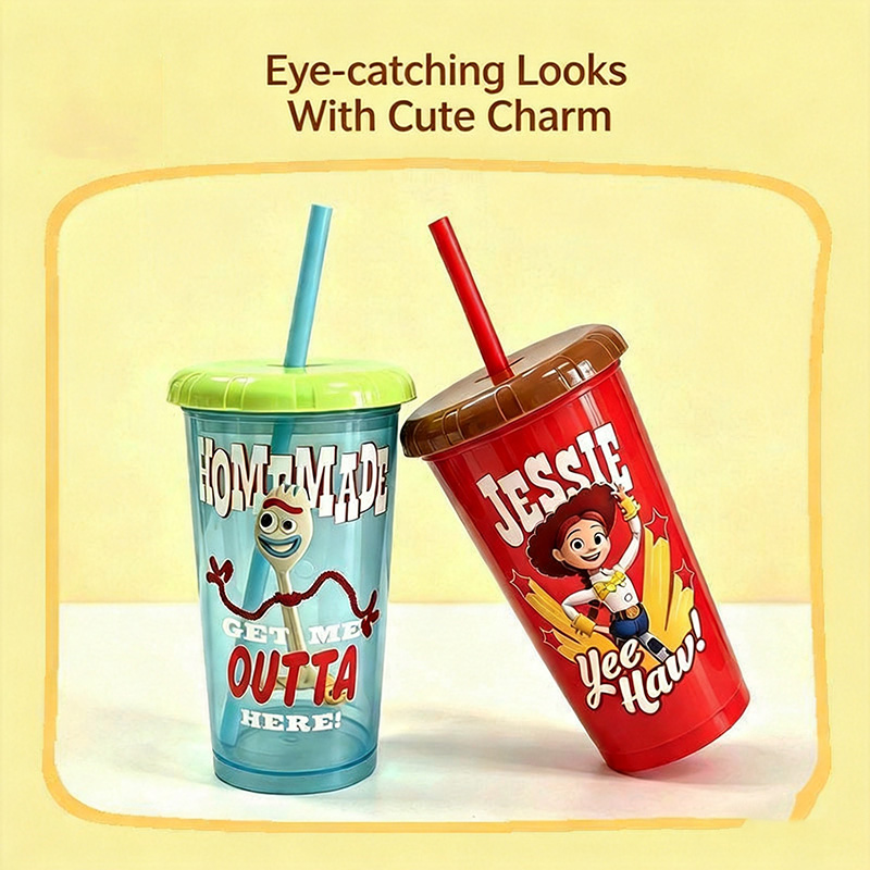Toy Story 5 Plastic Straw Cups - Reusable Straw recension och pris