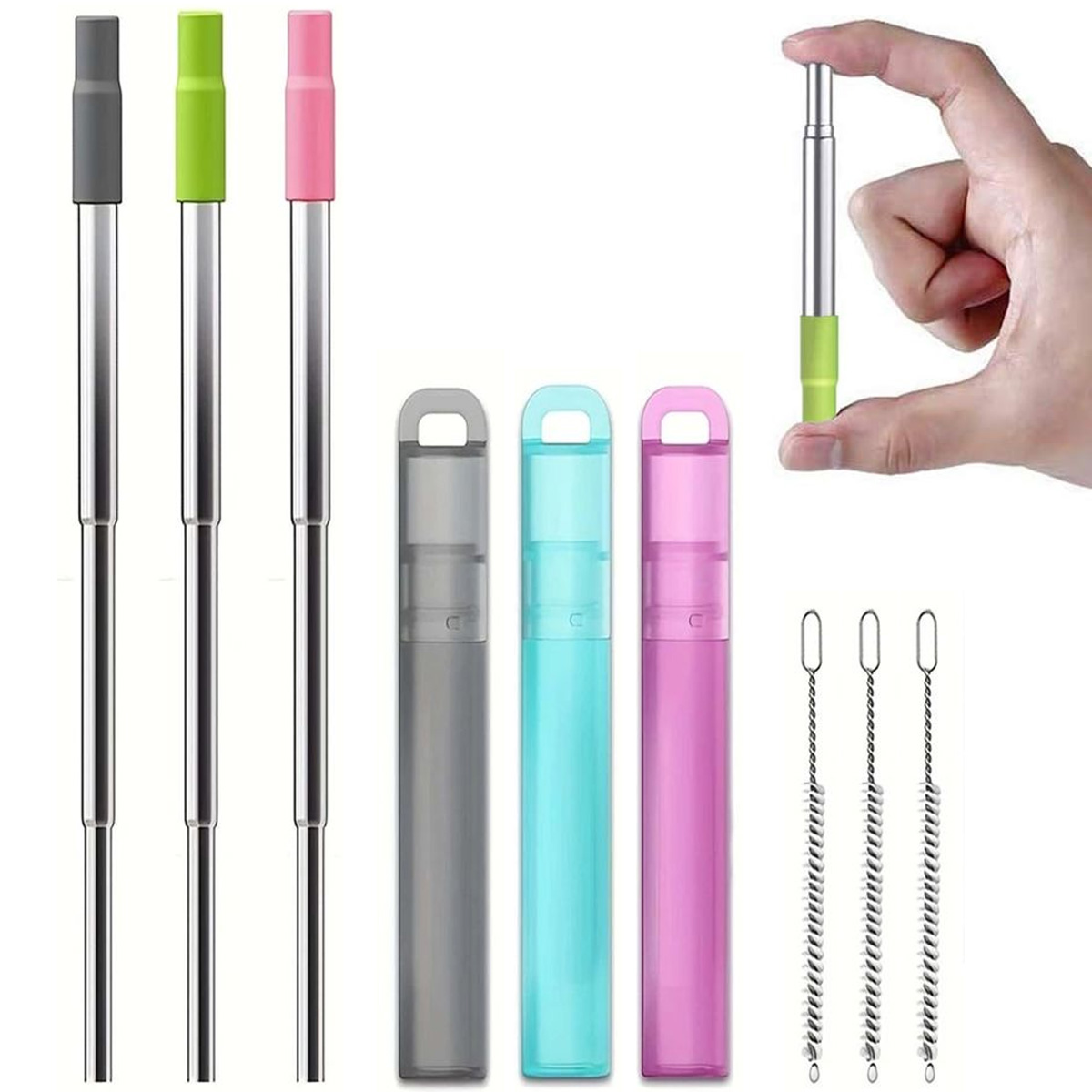 Stainless Steel Reusable Colla - Reusable Straw recension och pris