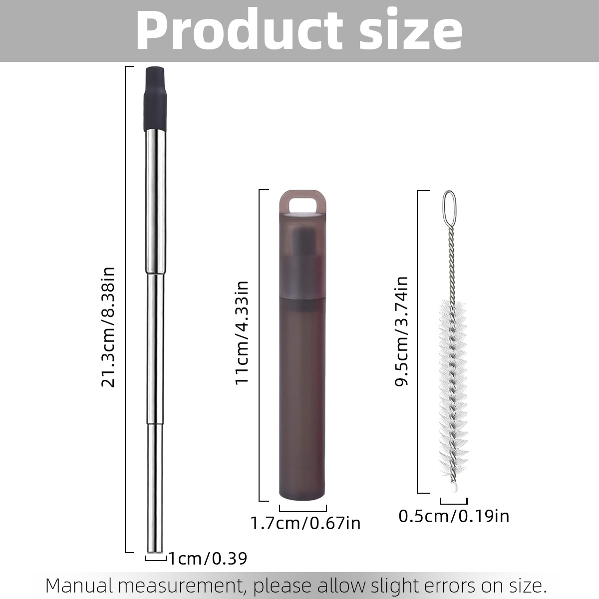 Stainless Steel Reusable Colla - Reusable Straw recension och pris