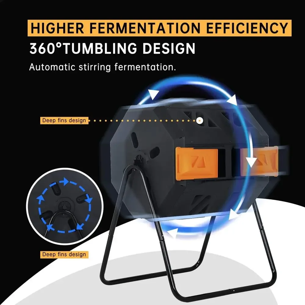 Dual Chamber 43 Gallon Rotatin - Compost Bin recension och pris