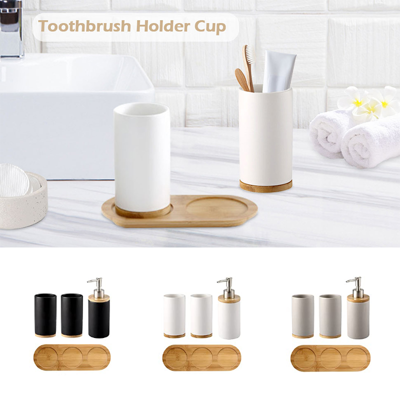 Ceramic Bathroom Set Fine Cera - Bamboo Toothbrush recension och pris